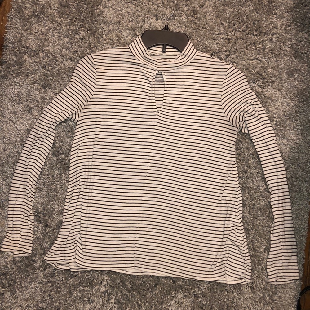 Long Sleeve Top, Black & White Dress